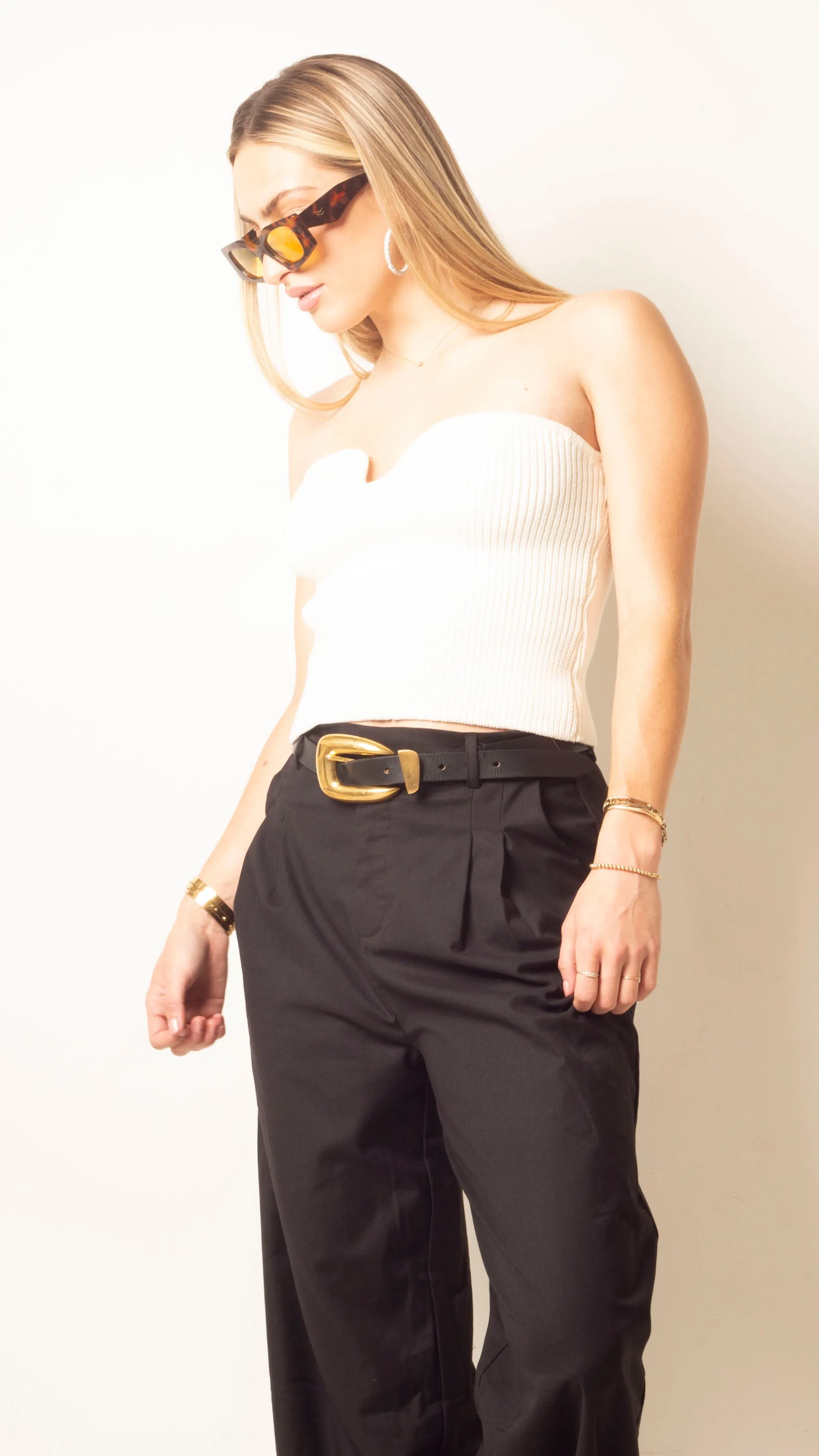Kailee Sweater Top - Off White