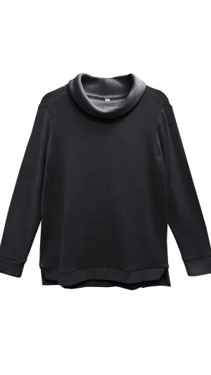 La Cera Fleece Cowl Top - Multiple Colors