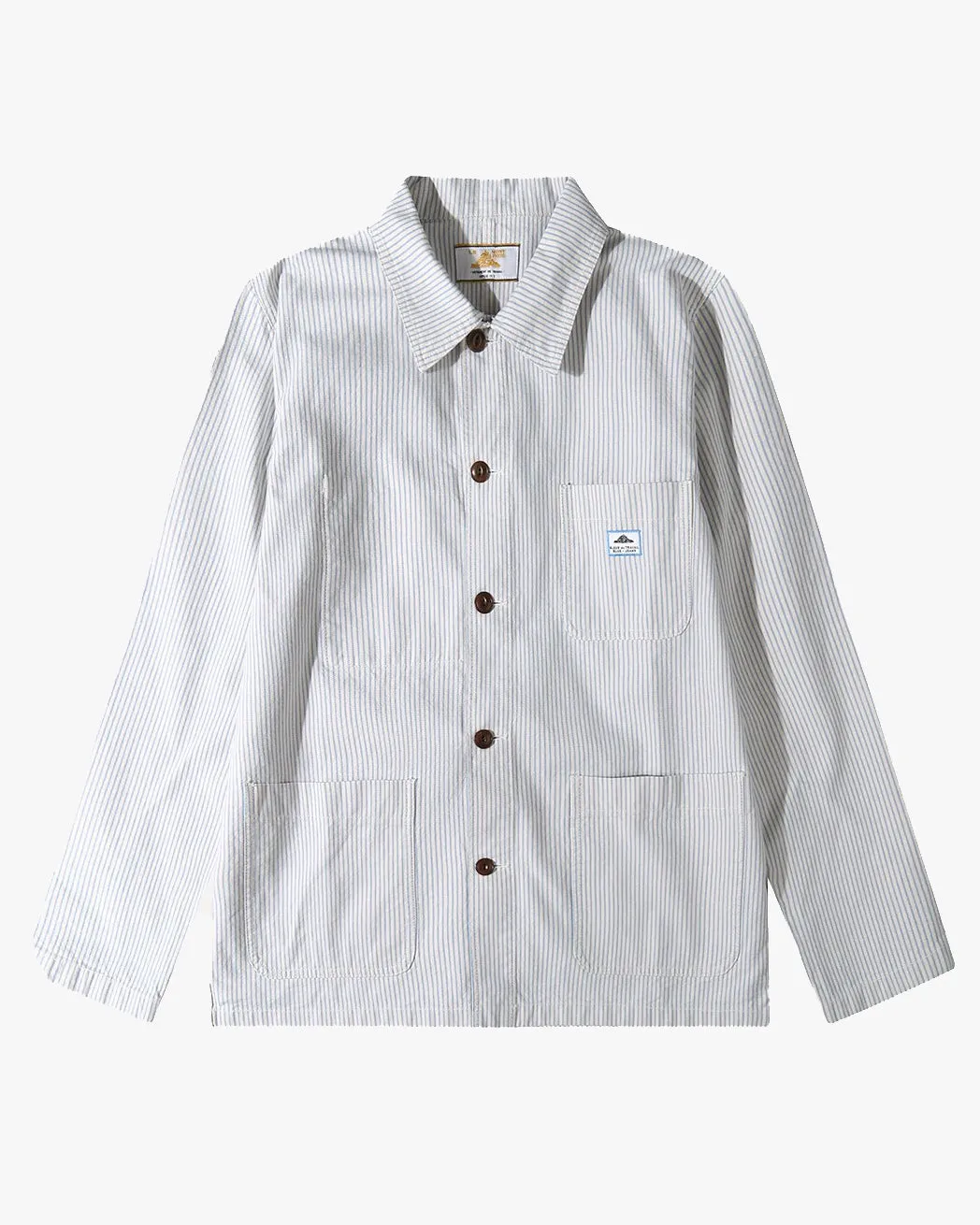 Le Mont St Michel Vins Striped Work Jacket - Blue