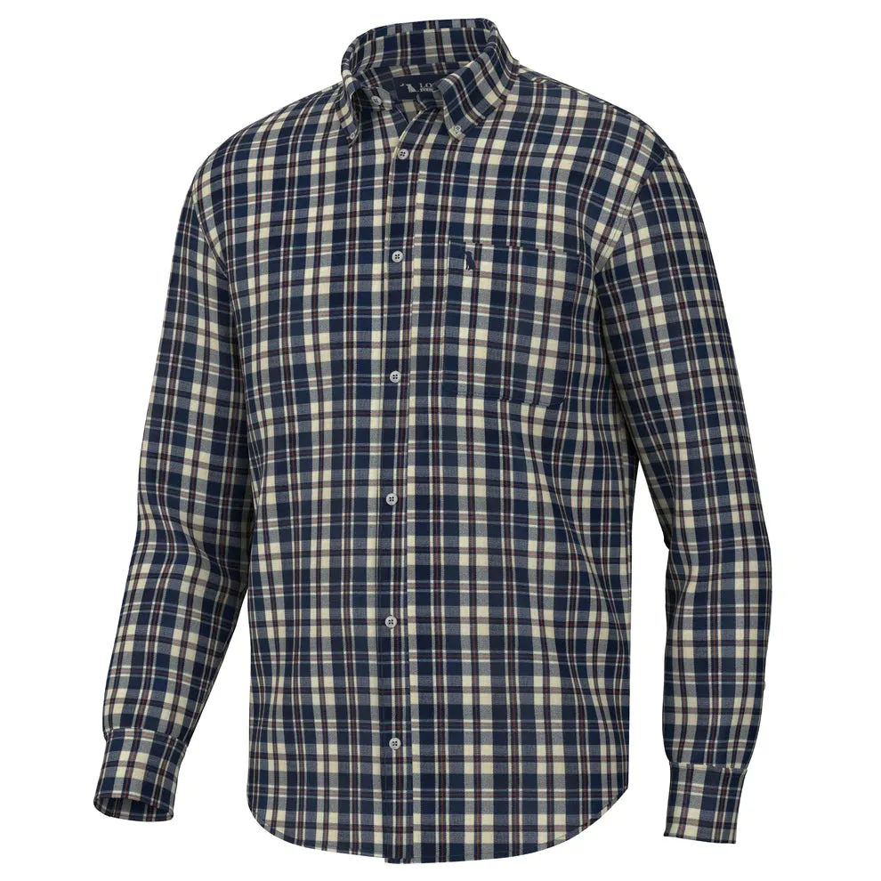Local Boy Chastain Dress Shirt- Seablue/Cream/Redsea