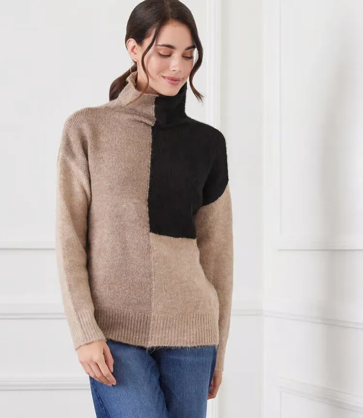 Mabel Multi Colorblock Sweater- Karen Kane 3N94275