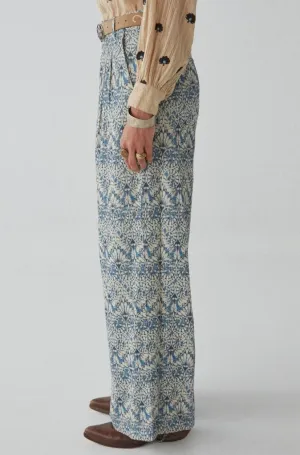 Maison Hotel Pepe Pant in Spiral Blues Lapis Lazuli