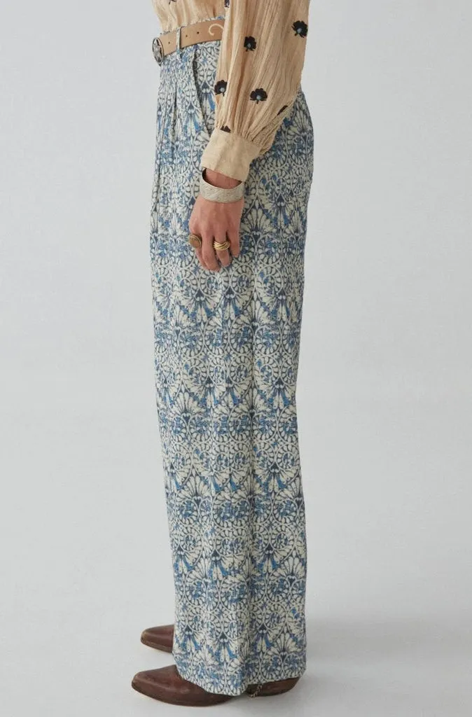 Maison Hotel Pepe Pant in Spiral Blues Lapis Lazuli