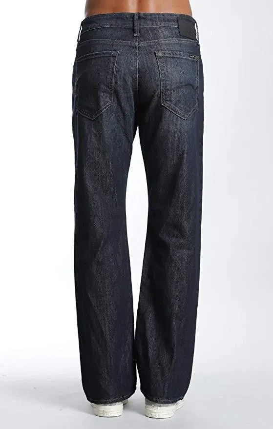 Mavi Men's Matt Size 34/32 Relaxed Fit Deep Stanford Straight Leg Jeans