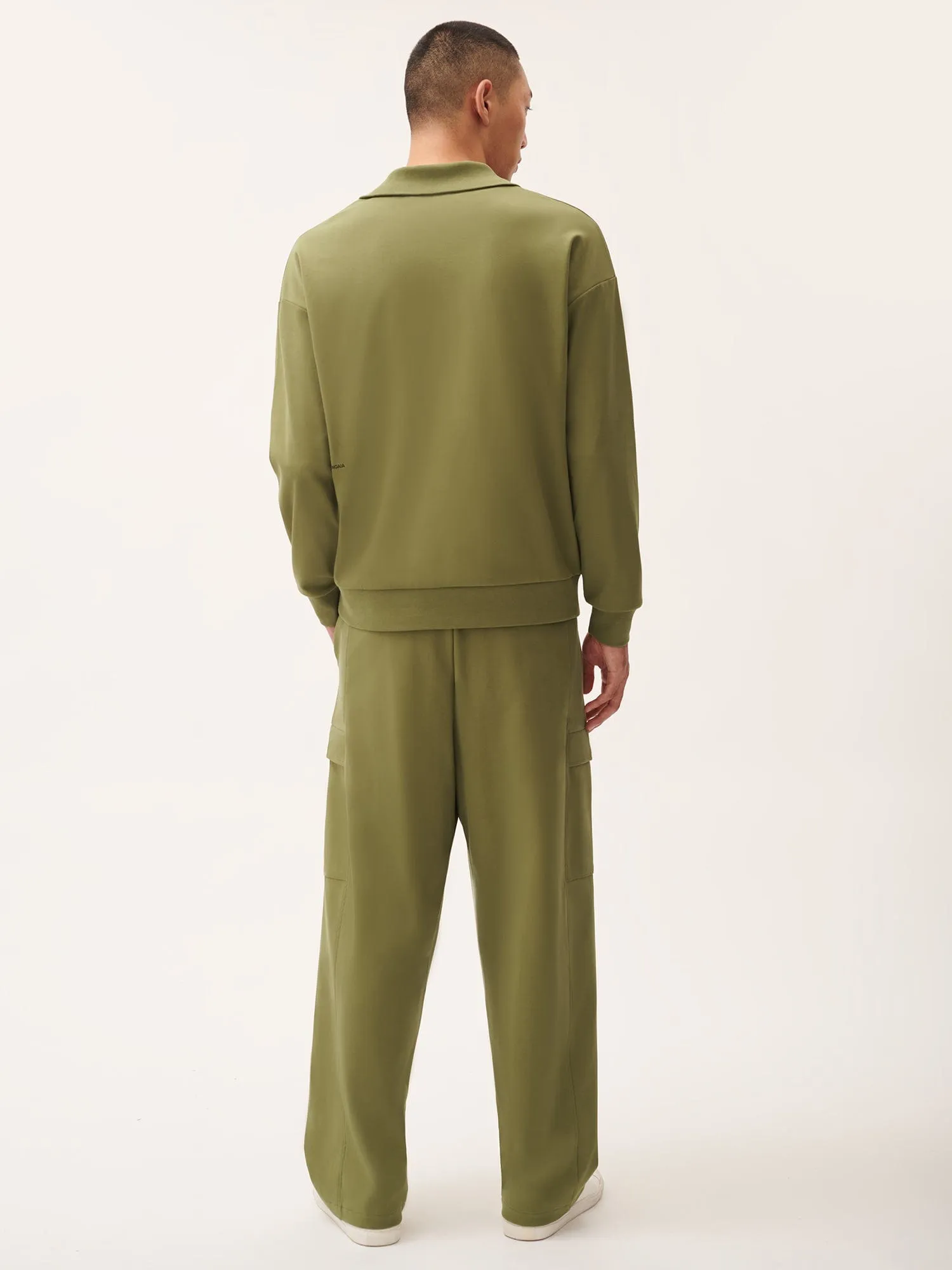 Mens DNA Double Jersey Cargo Trousers—highland green
