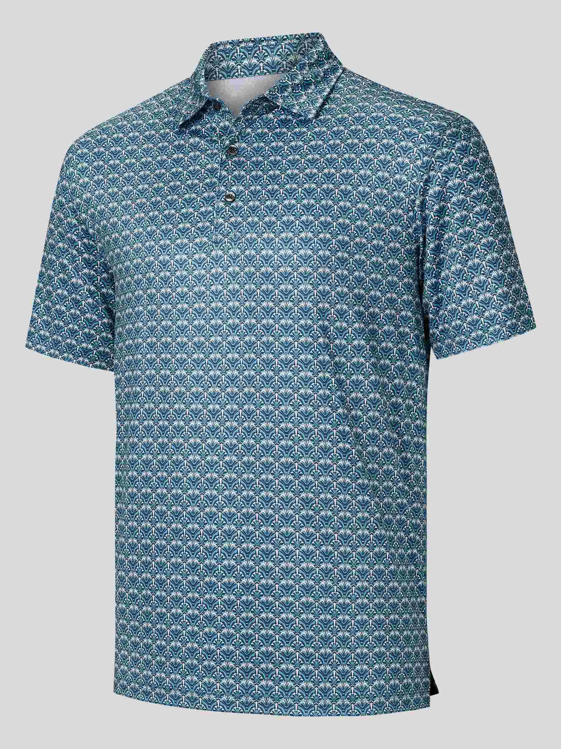 Men's Golf Print Polo Shirts