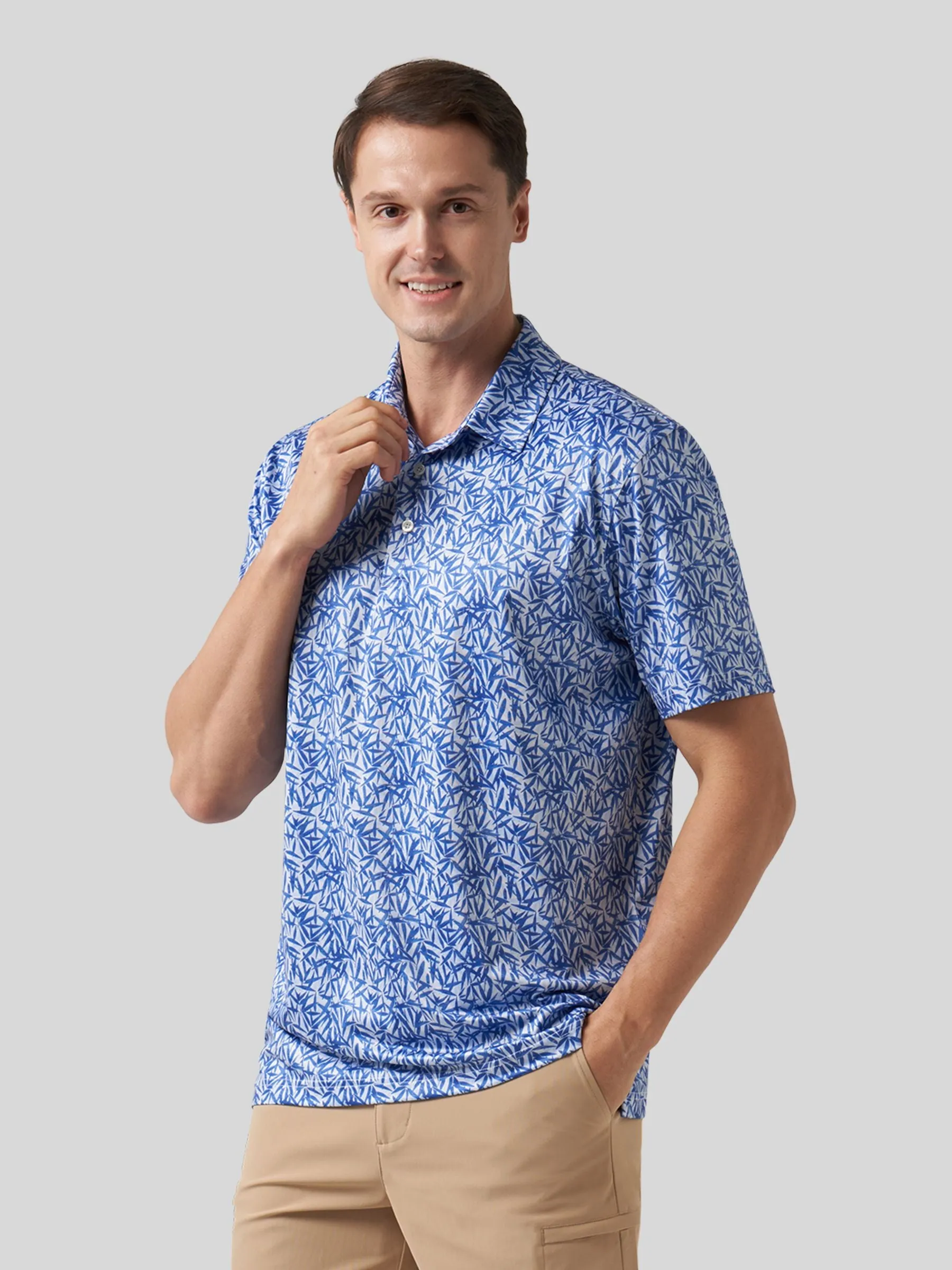 Men's Golf Print Polo Shirts