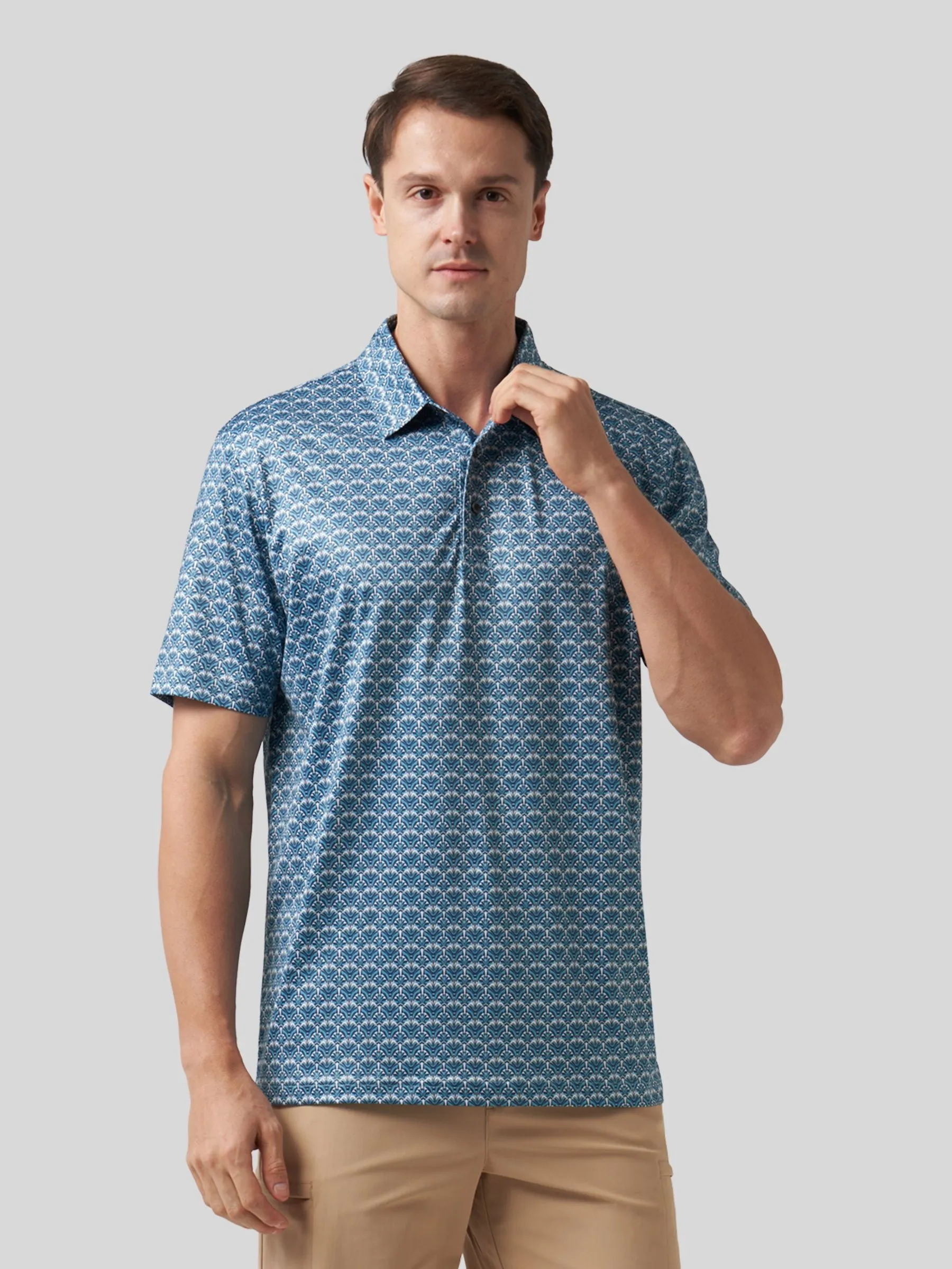 Men's Golf Print Polo Shirts