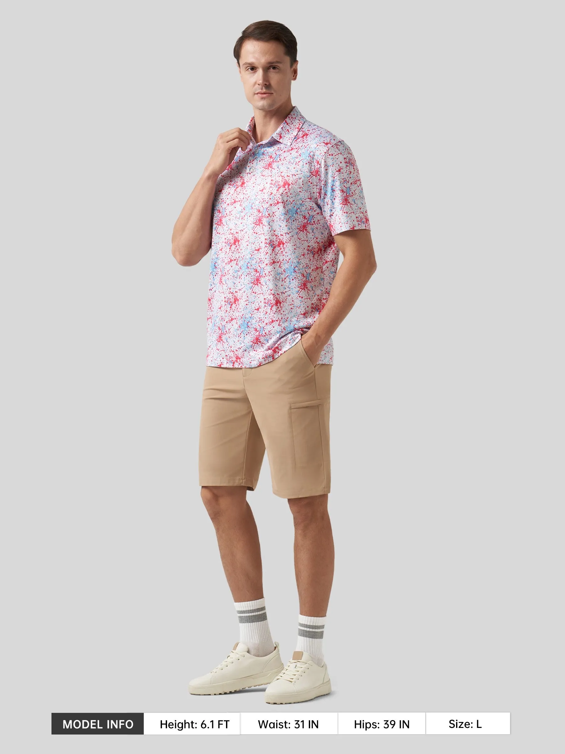 Men's Golf Print Polo Shirts