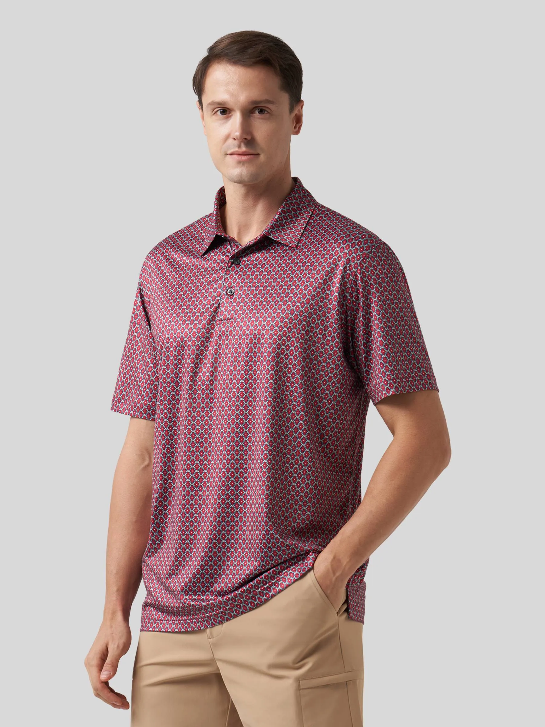 Men's Golf Print Polo Shirts