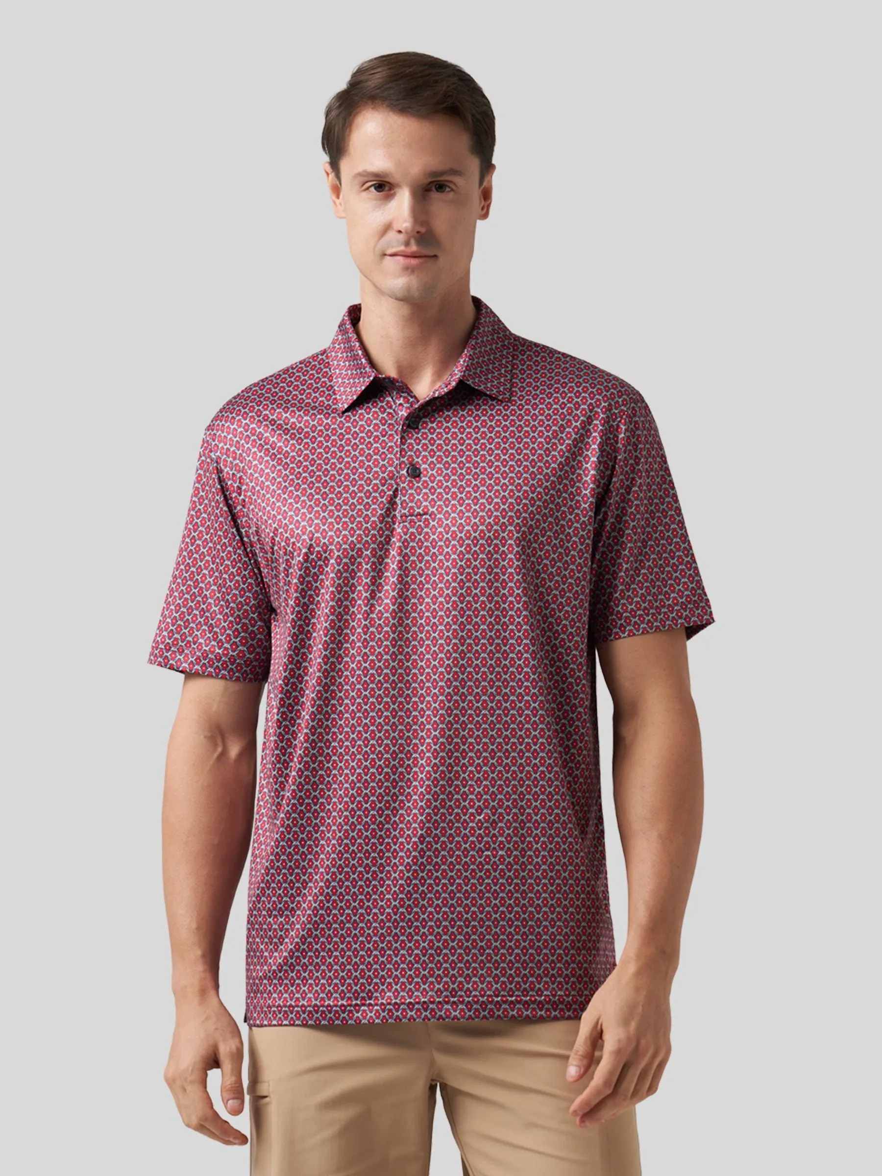 Men's Golf Print Polo Shirts