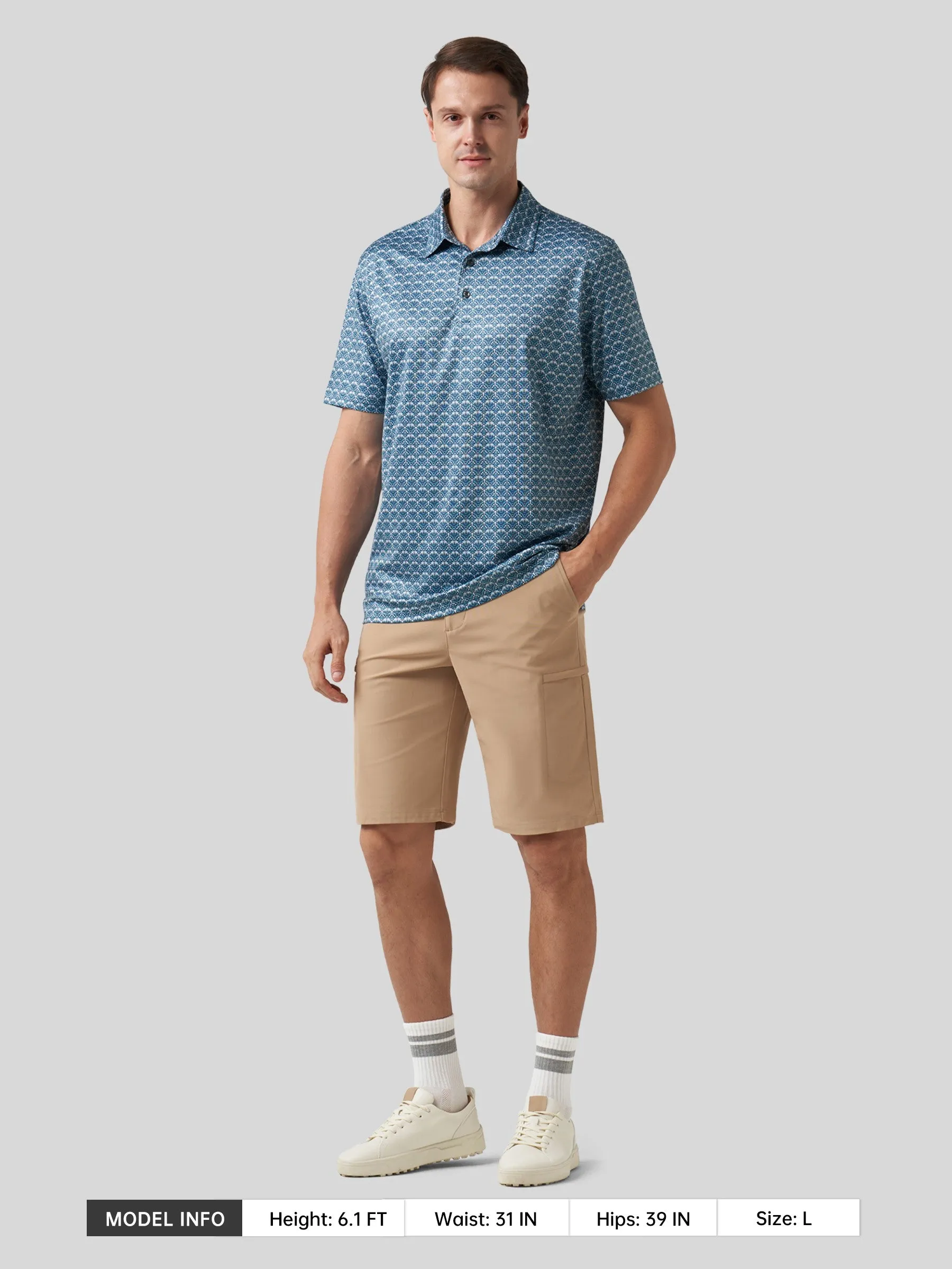 Men's Golf Print Polo Shirts