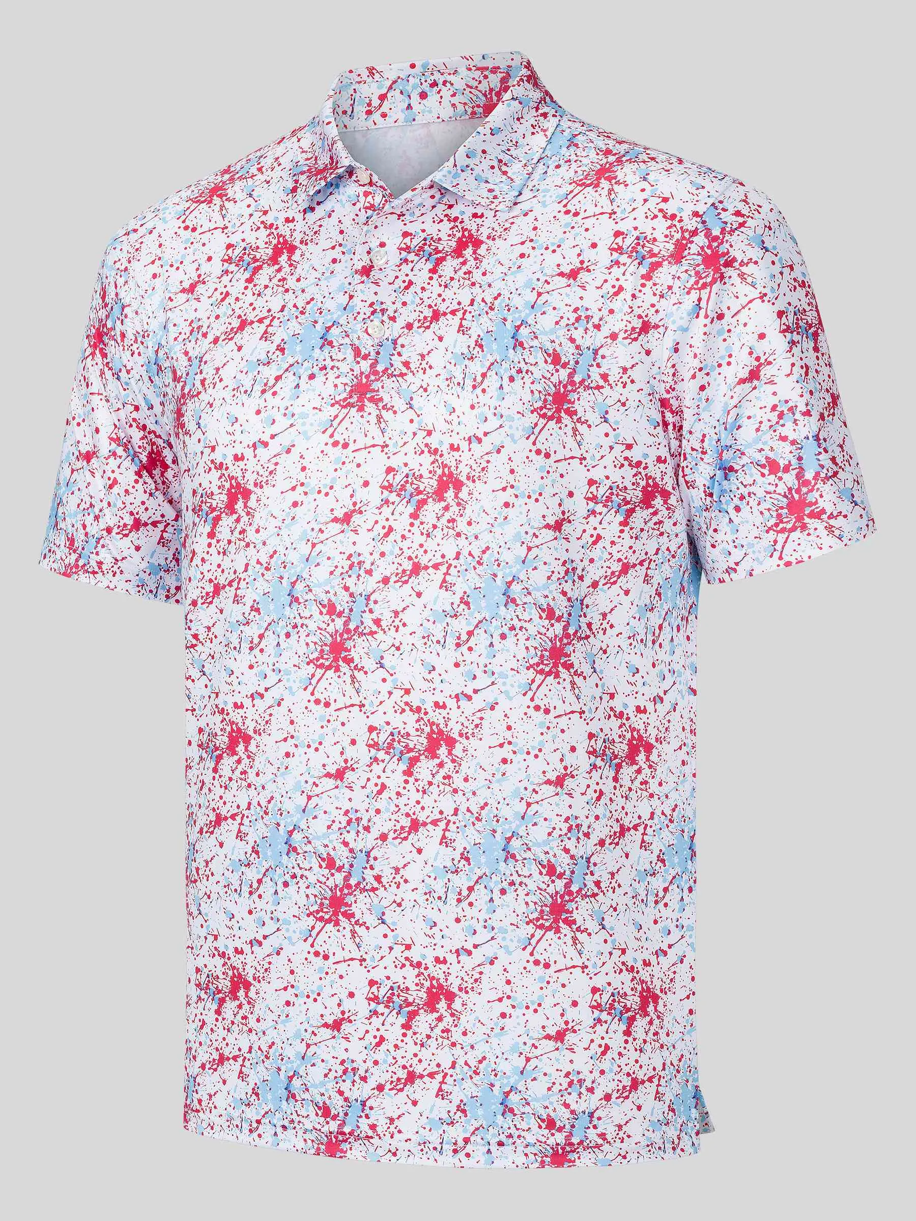 Men's Golf Print Polo Shirts