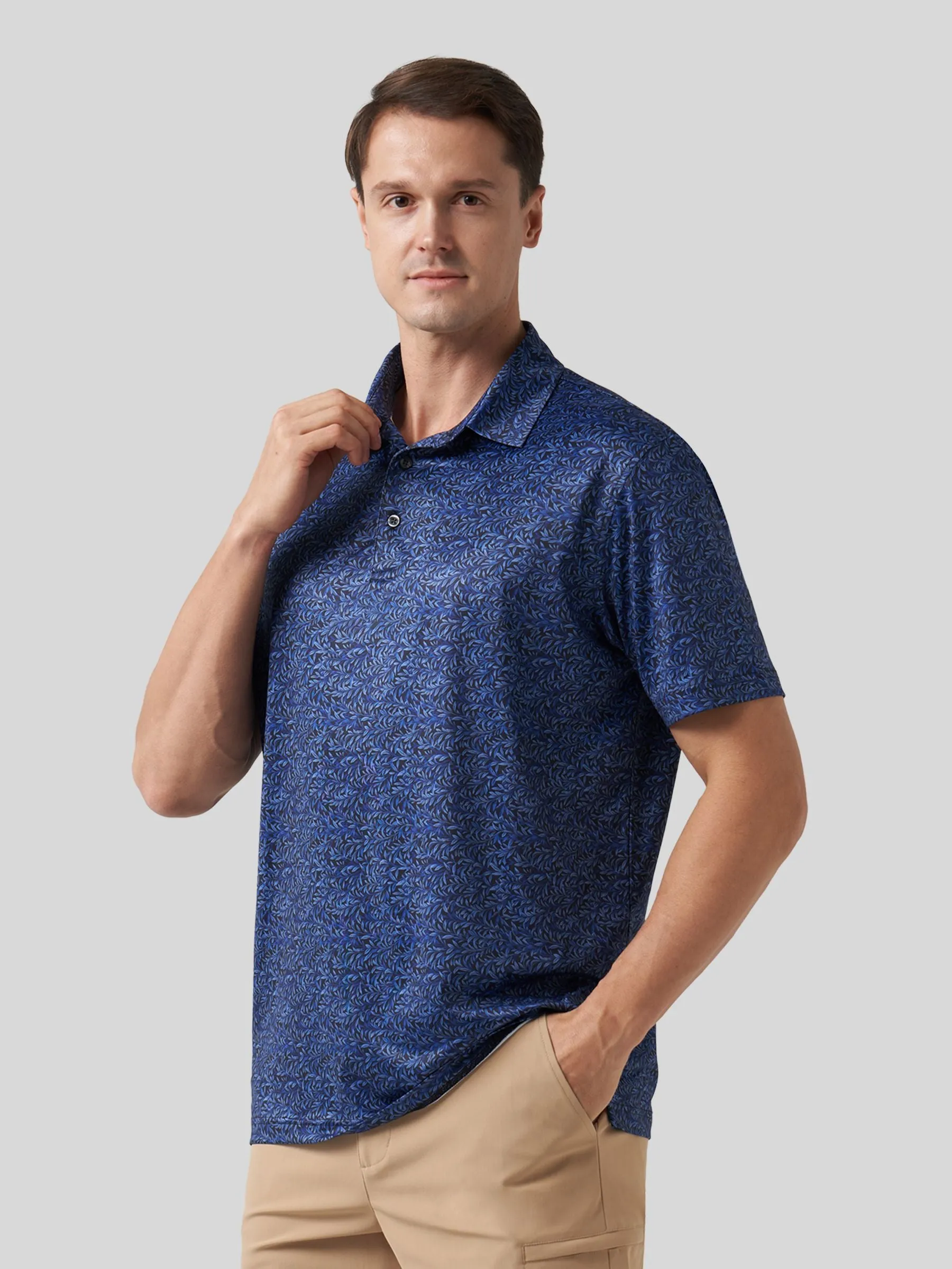 Men's Golf Print Polo Shirts