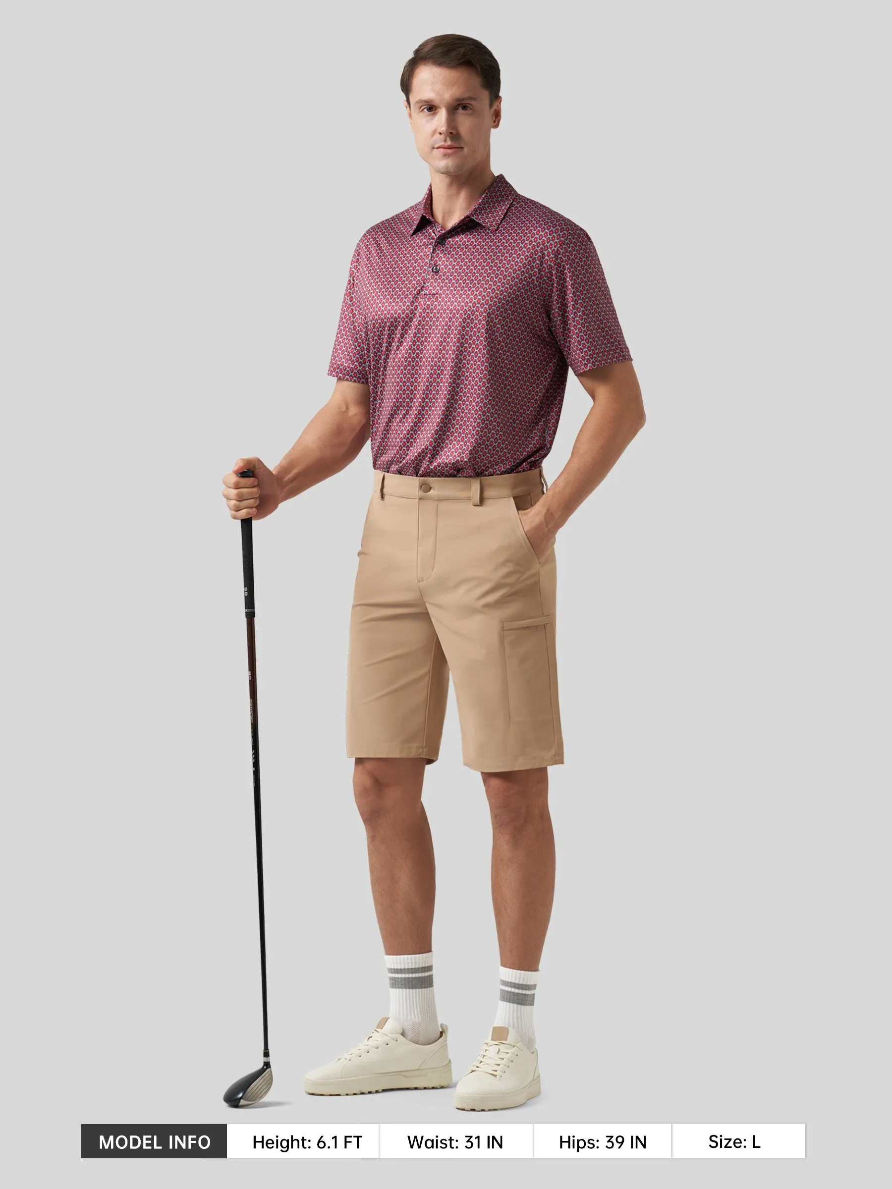 Men's Golf Print Polo Shirts