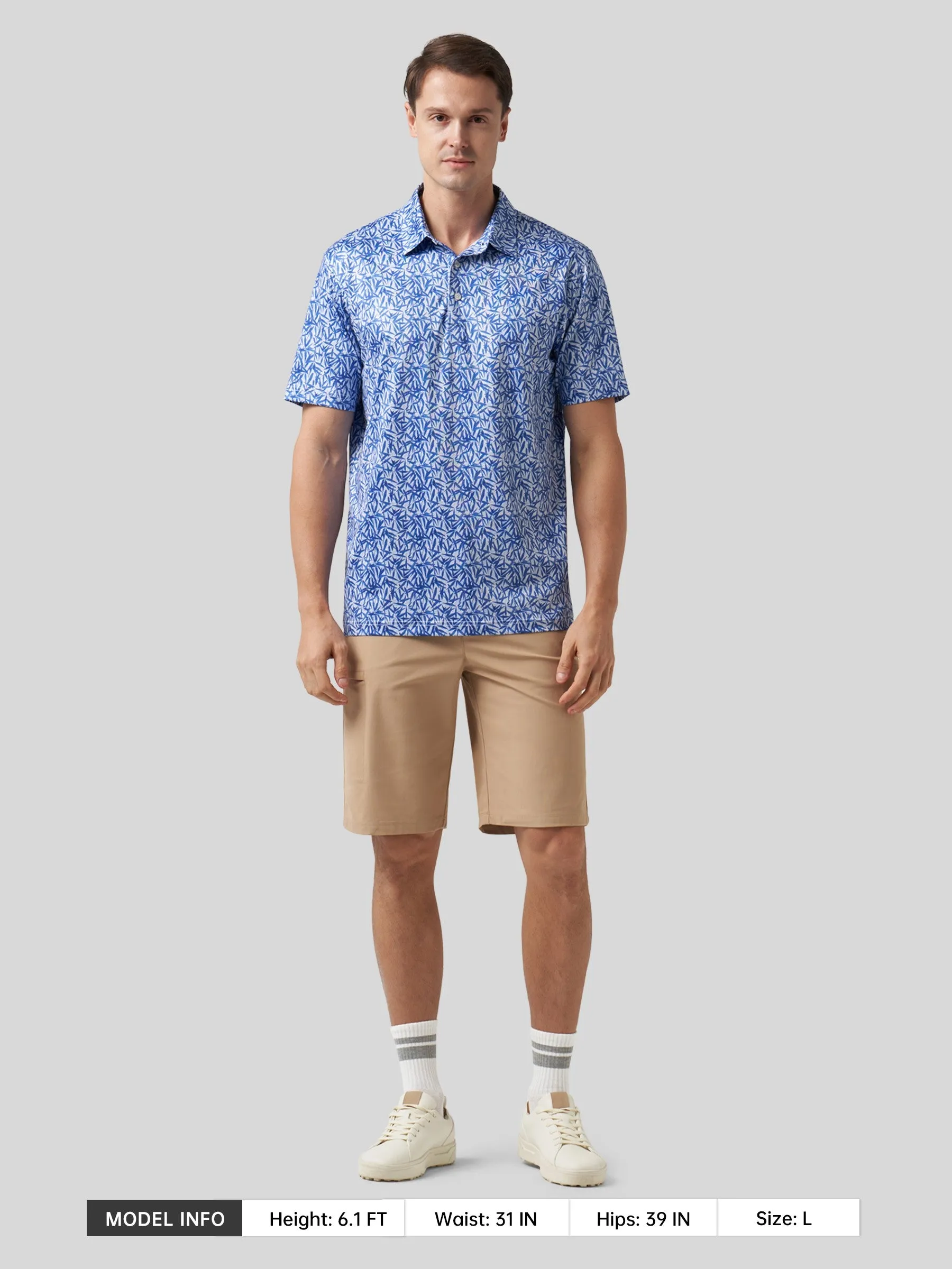 Men's Golf Print Polo Shirts