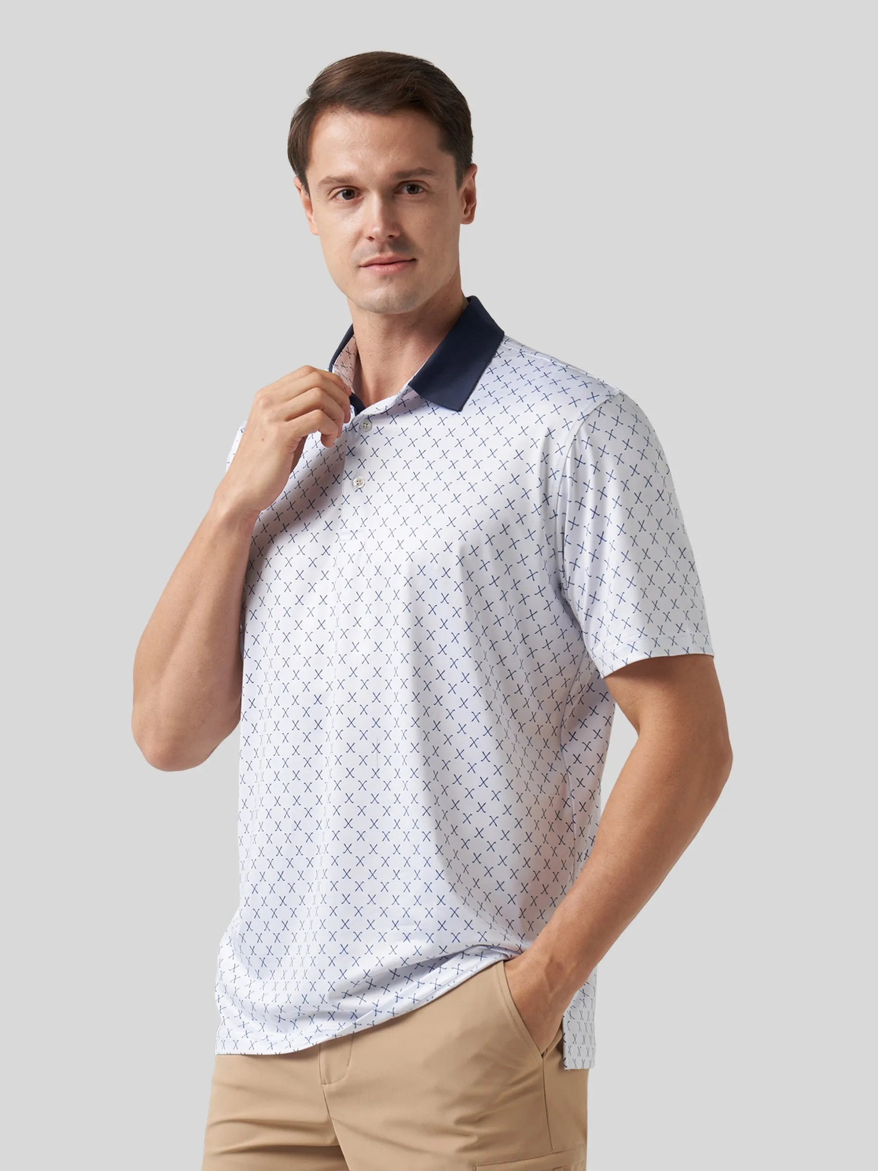 Men's Golf Print Polo Shirts