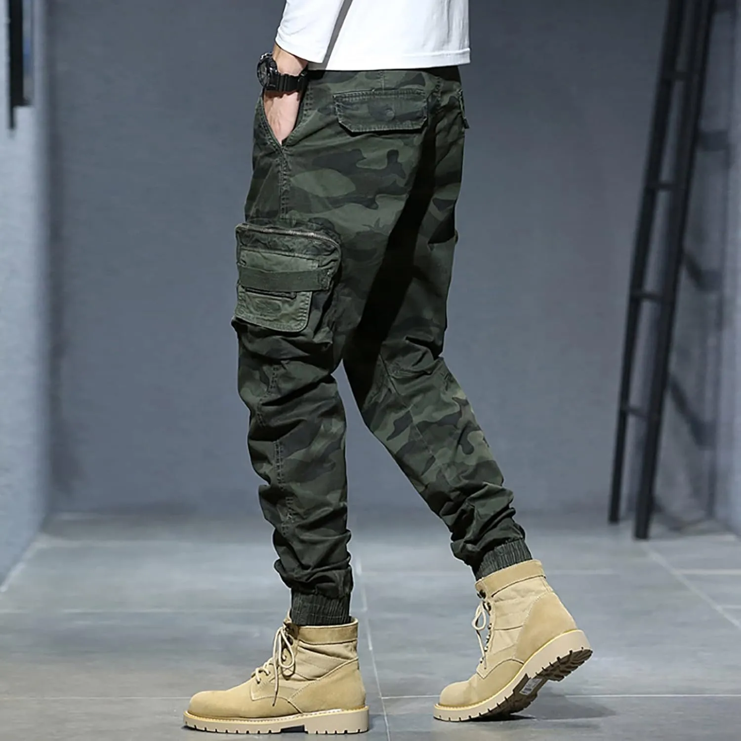 Mens Sweatpants with Pockets Big and Tall Athletic Mens Joggers Pants Casual Jogging Pant Long Multi-Pockets Outdoor