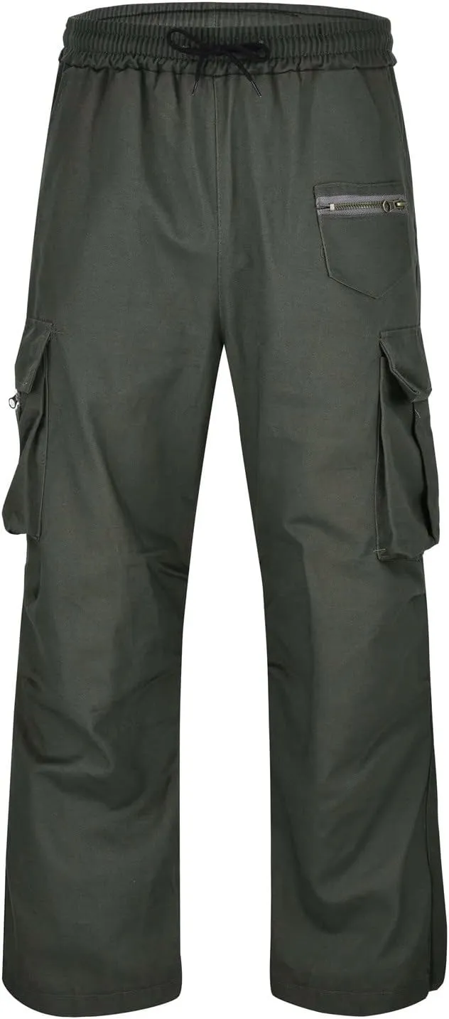 Mens Sweatpants with Pockets Big and Tall Cargo Pants for Men Relaxed Fit Men's Outdoor Work Trousers Military Tactical