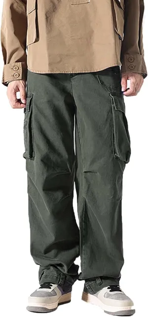 Mens Sweatpants with Pockets Big and Tall Cargo Pants for Men Relaxed Fit Men's Outdoor Work Trousers Military Tactical