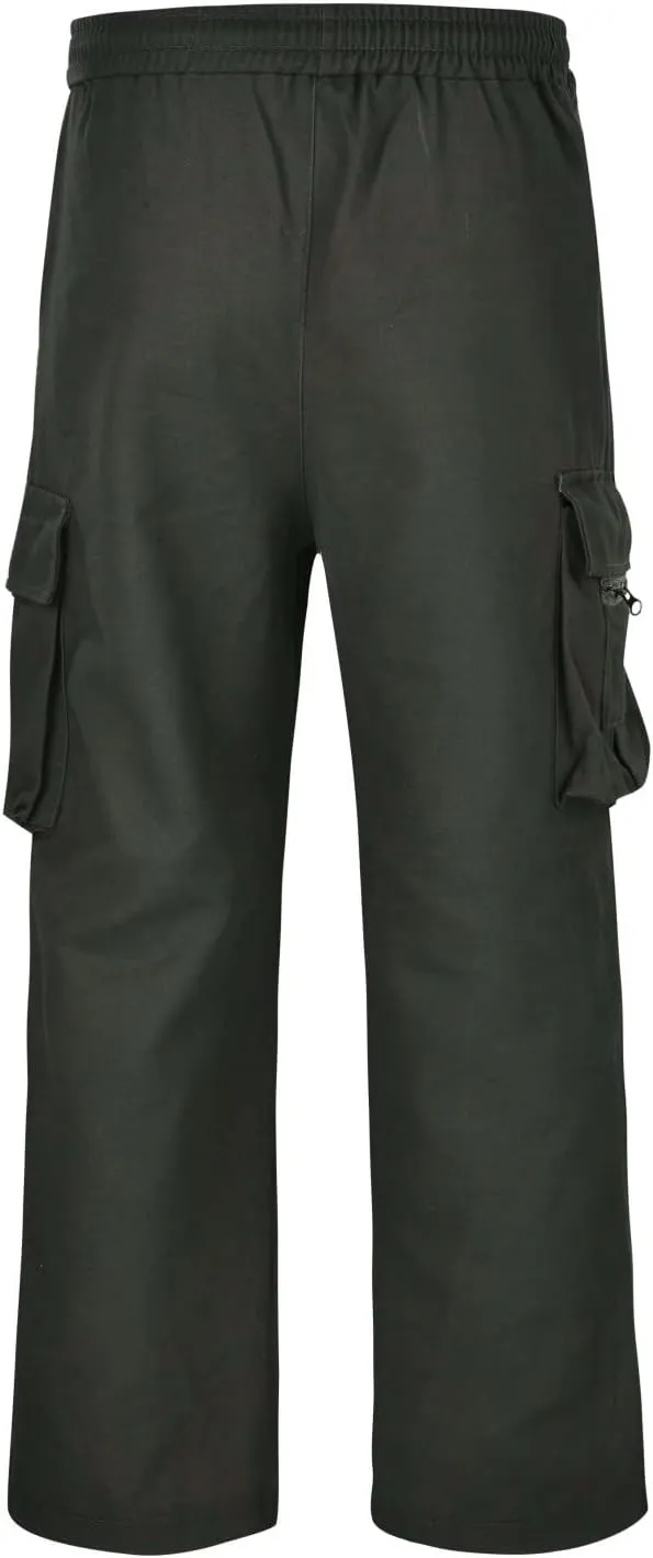 Mens Sweatpants with Pockets Big and Tall Cargo Pants for Men Relaxed Fit Men's Outdoor Work Trousers Military Tactical