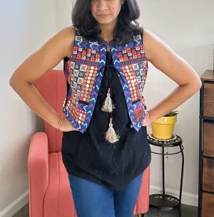 Multicolored Bohemian Kutch Cotton Waist Coat