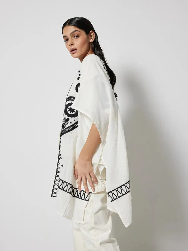 Not Shy Nelila Cape in White