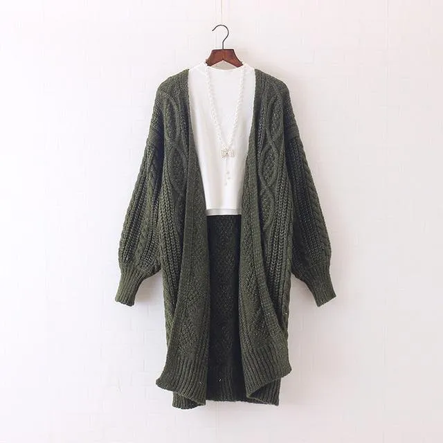 Open-Front Long Cardigan