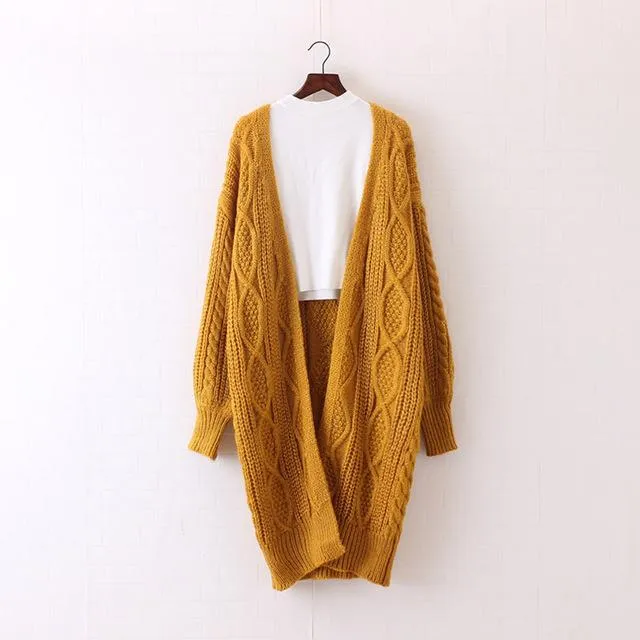 Open-Front Long Cardigan