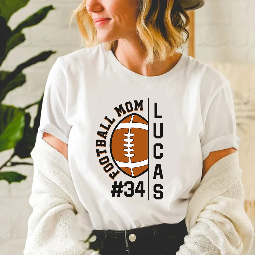 Personalized Football mom Shirt, Football dad Shirts T-Shirt CL