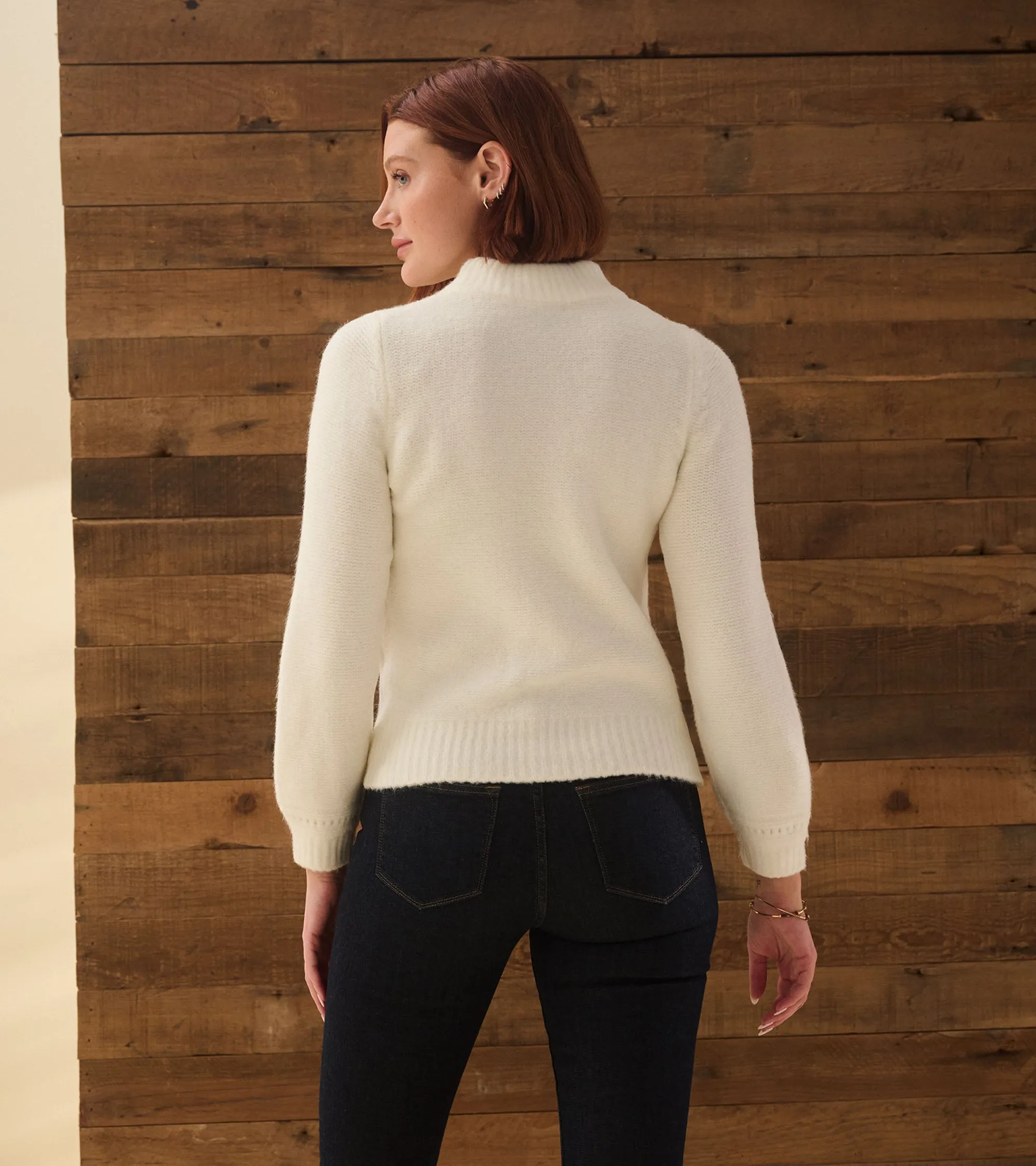 Petal Cable Jumper - Winter White