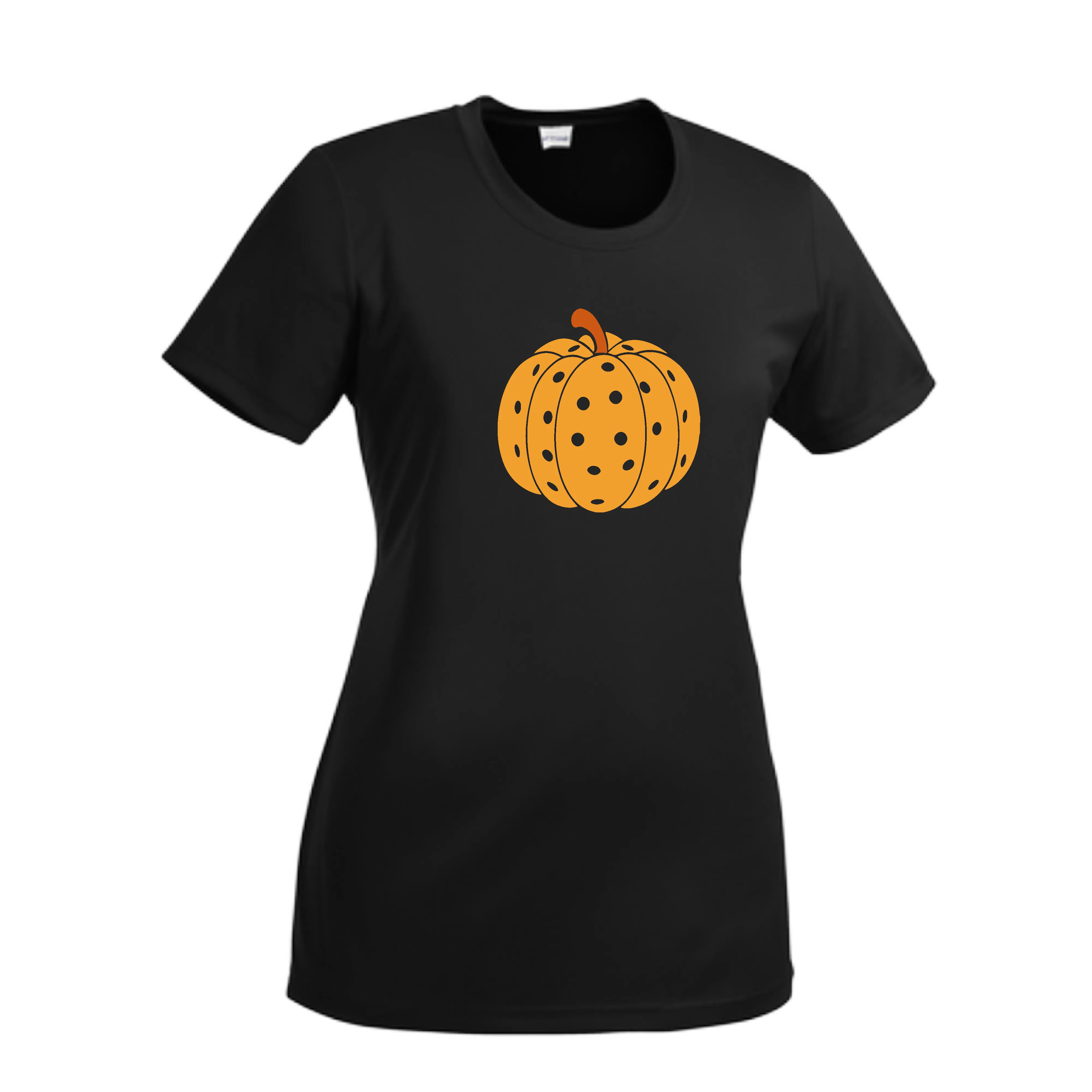 Pumpkin Pickleball | Women’s Short Sleeve Crewneck Pickleball Shirts | 100% Polyester