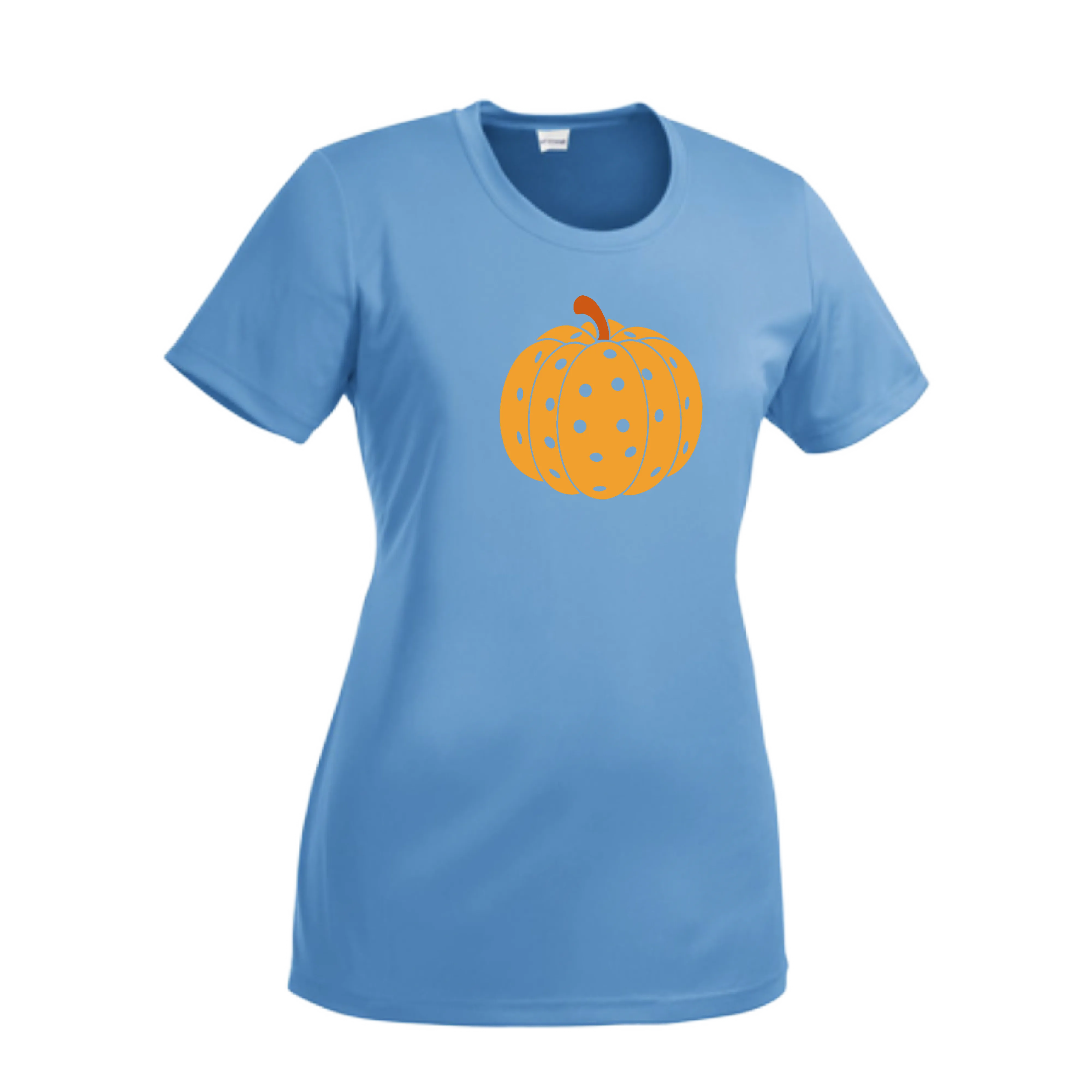 Pumpkin Pickleball | Women’s Short Sleeve Crewneck Pickleball Shirts | 100% Polyester