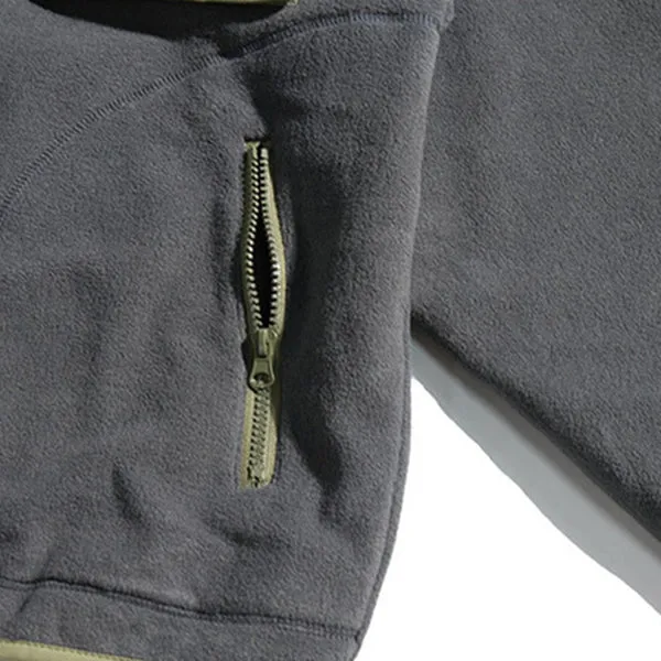 Retro Loose Color Block Men's Jacket