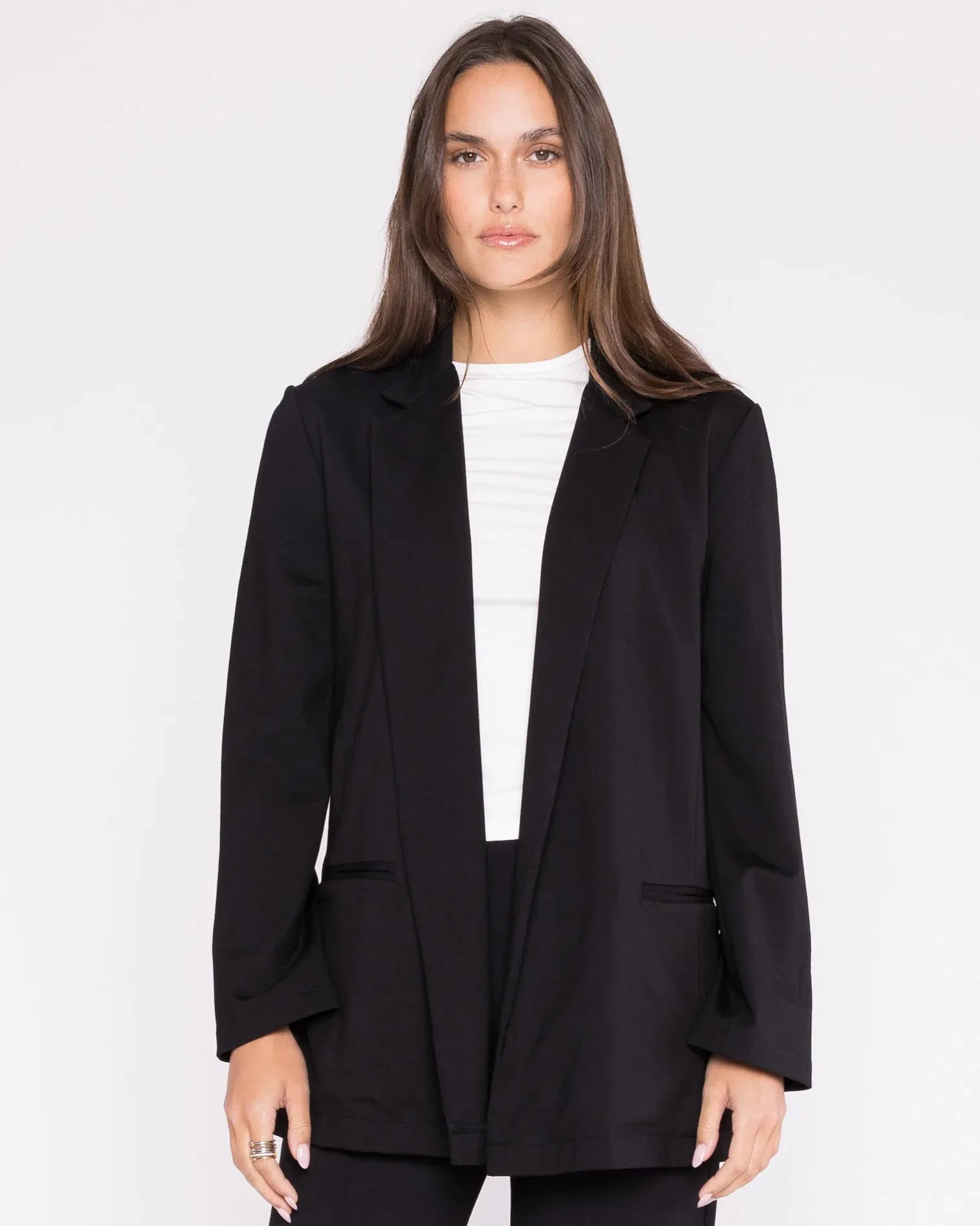 Ripley Rader Black Ponte Knit Oversized Blazer