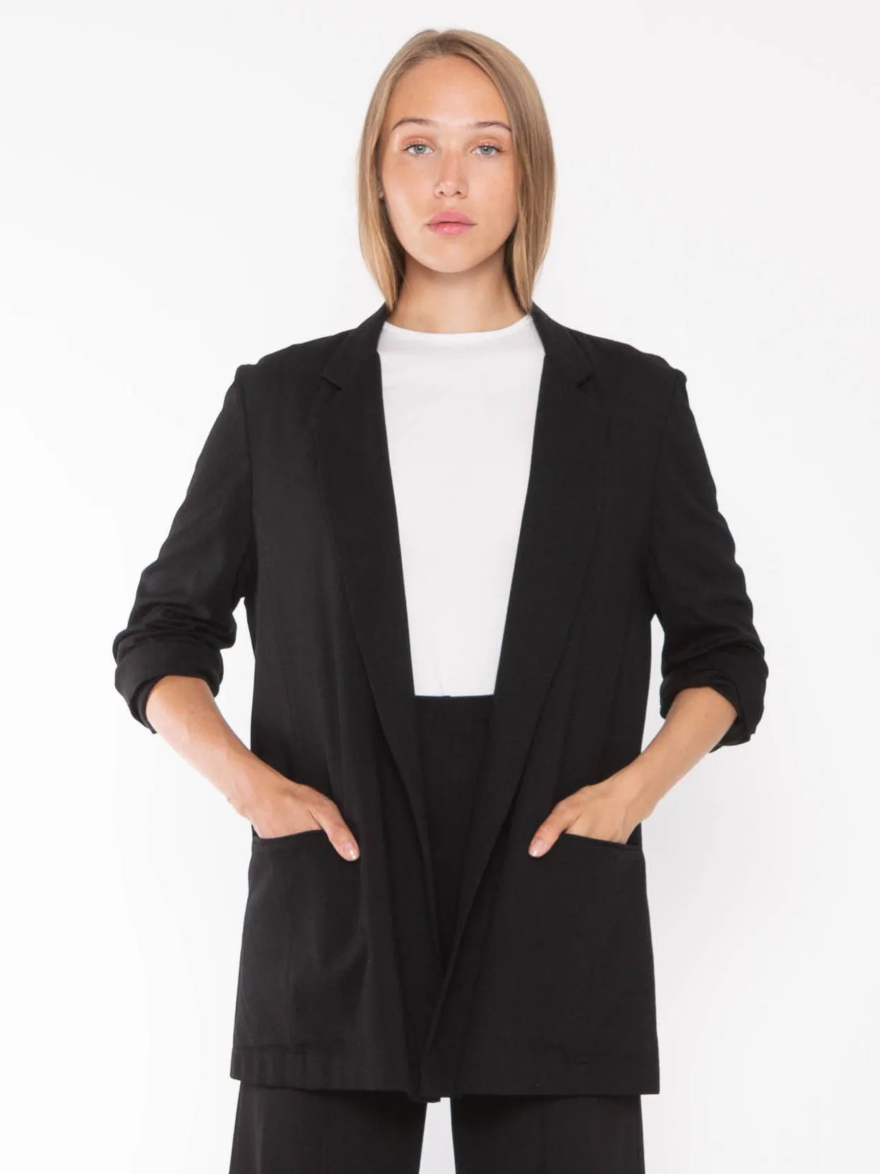 Ripley Rader Black Ponte Knit Oversized Blazer