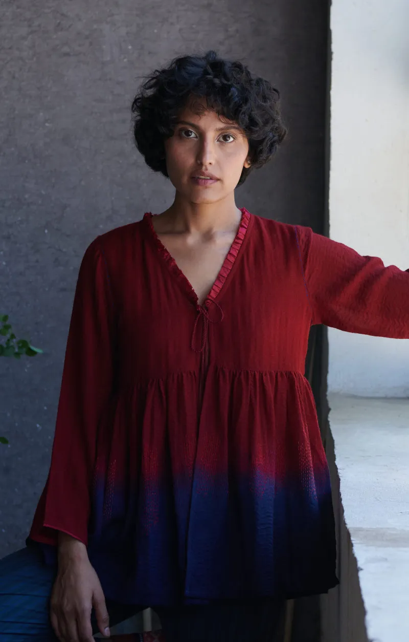 Ruby Light Merino Wool Kedio Overlay