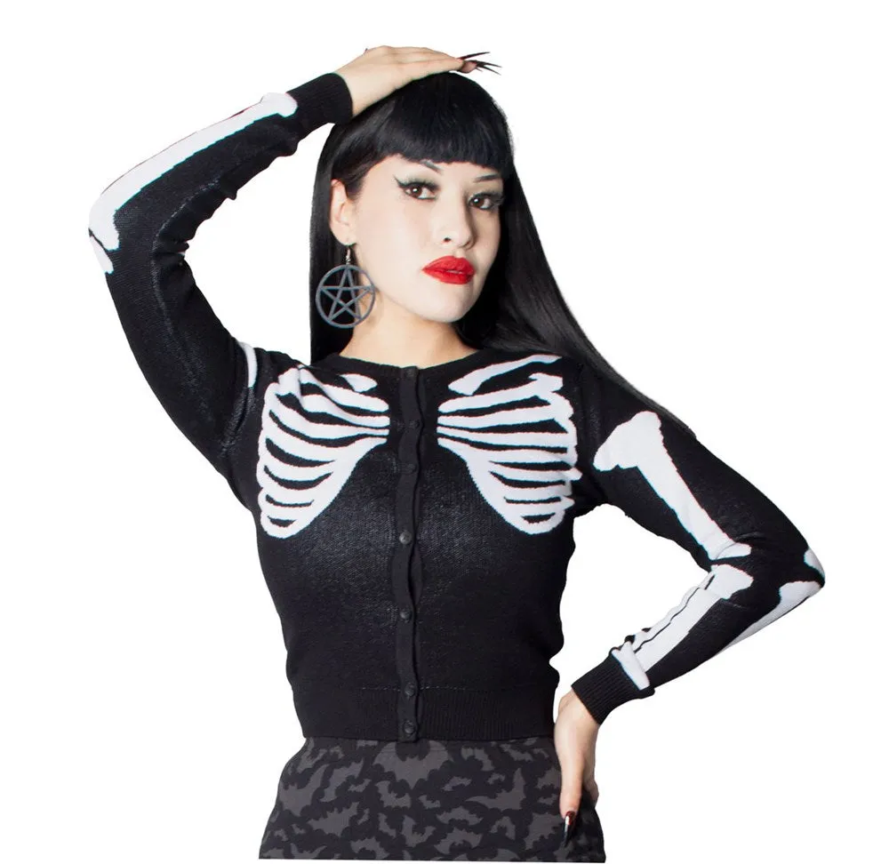 Skeleton Ribcage Bones Cardigan