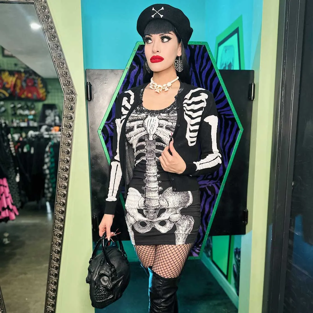 Skeleton Ribcage Bones Cardigan