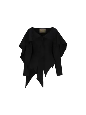 Split Panel Large Collar Shirt