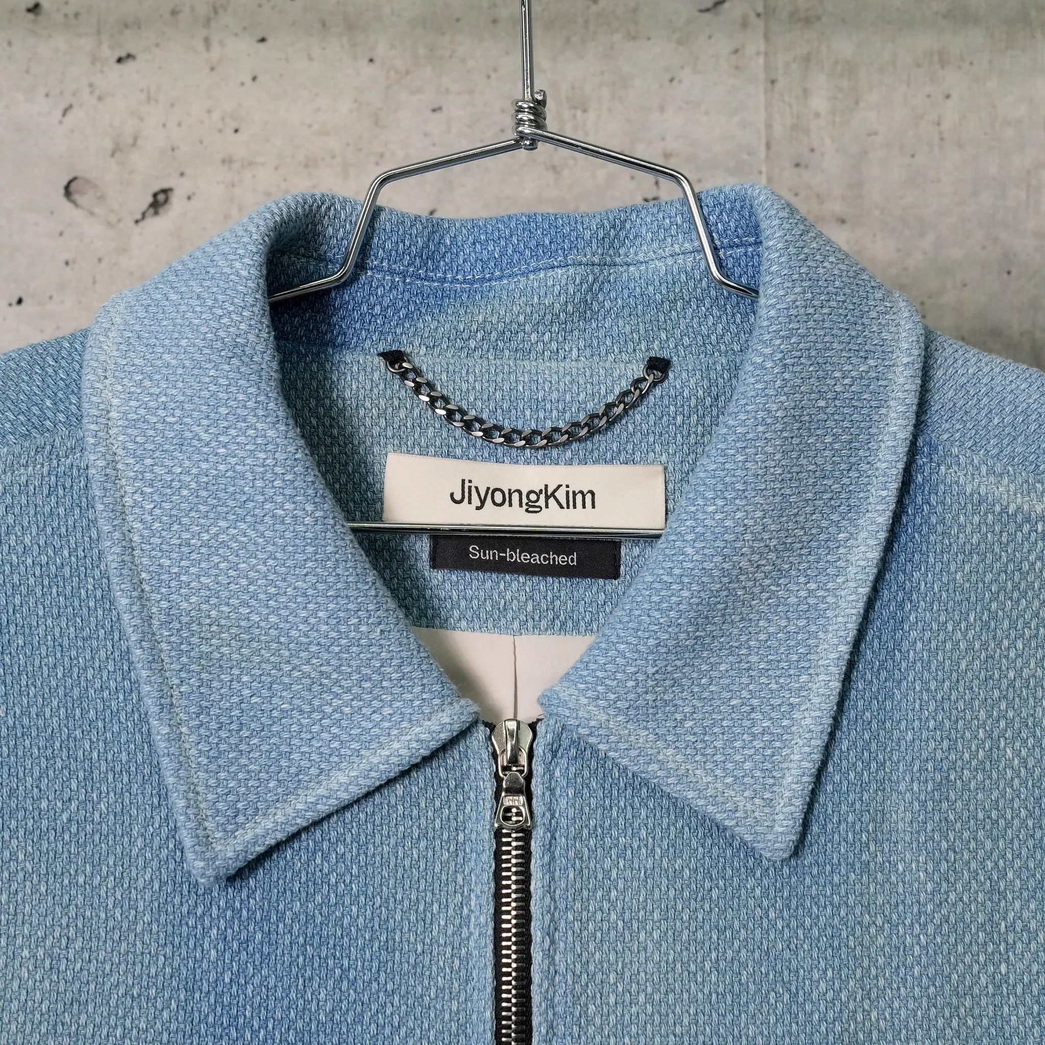 SUN-BLEACHED RAW EDGE BLOUSON / LIGHT BLUE