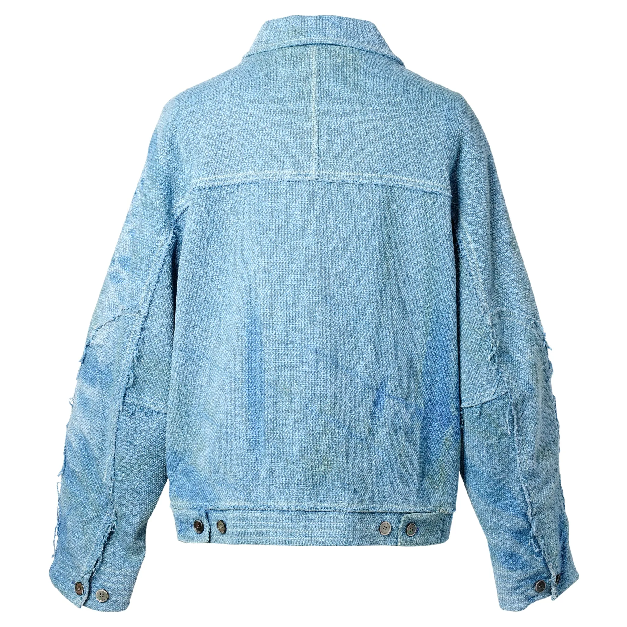 SUN-BLEACHED RAW EDGE BLOUSON / LIGHT BLUE