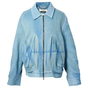 SUN-BLEACHED RAW EDGE BLOUSON / LIGHT BLUE