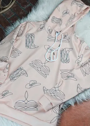 Tan Boot Stitch Hoodie