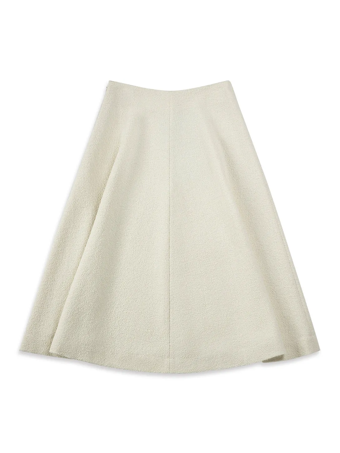 Textured Wool Flare Skirt