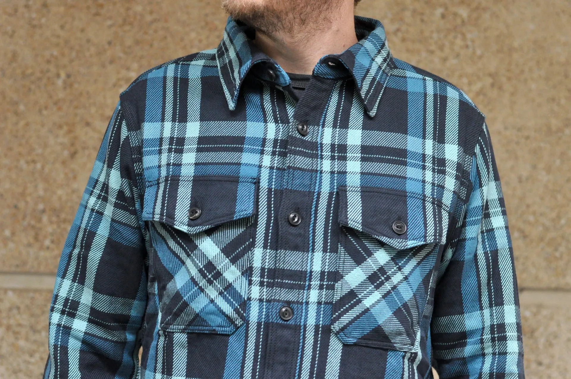 UES 15.5oz Ultra-Heavyweight Flannel Utility Workshirt (Winter Sky)
