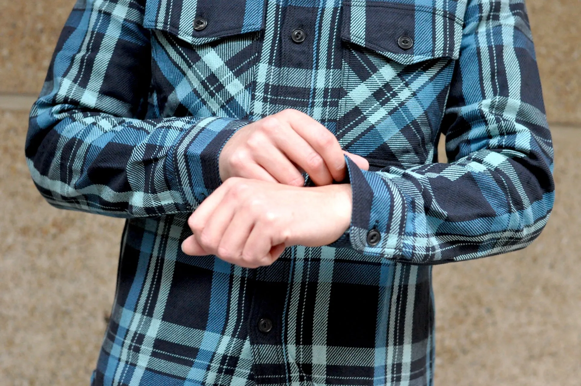UES 15.5oz Ultra-Heavyweight Flannel Utility Workshirt (Winter Sky)