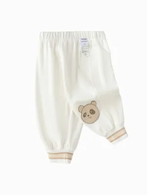 Unisex Baby Clothes Off-White Panda Trousers