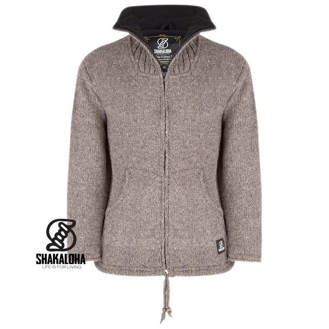 Unisex Woollen Jacket with a High-Standing Collar