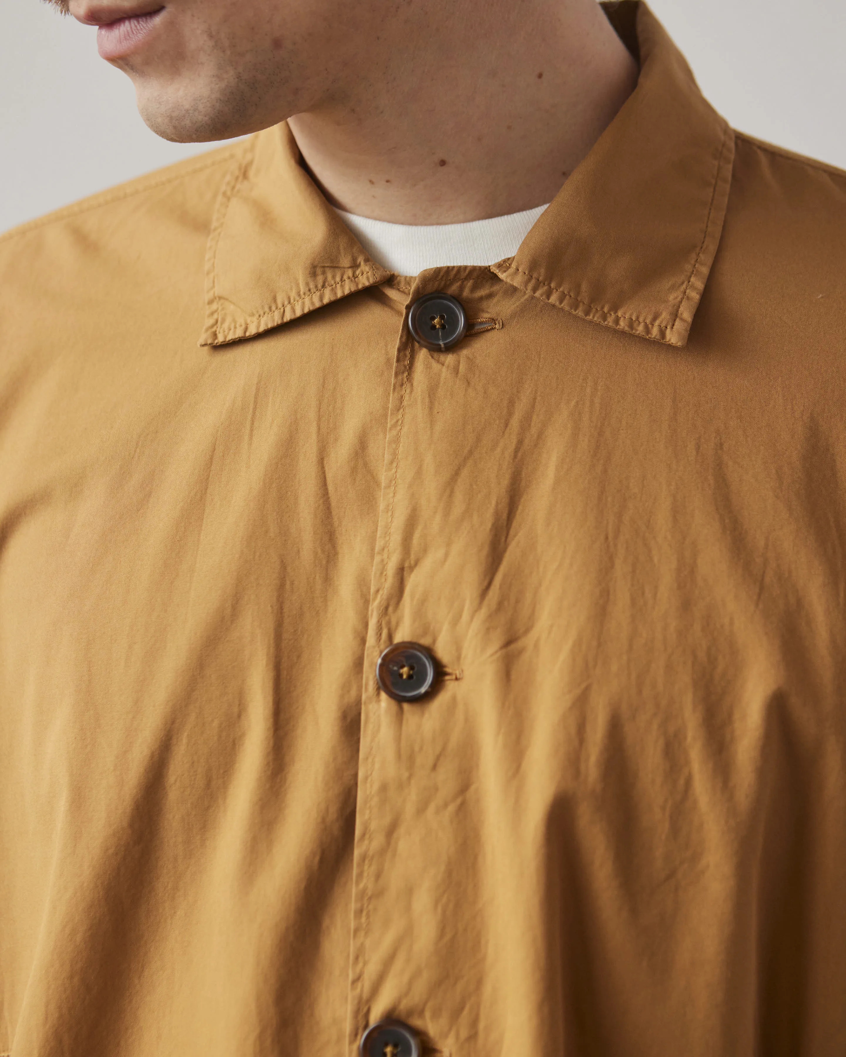 Universal Works Travail Overshirt, Cumin Poplin